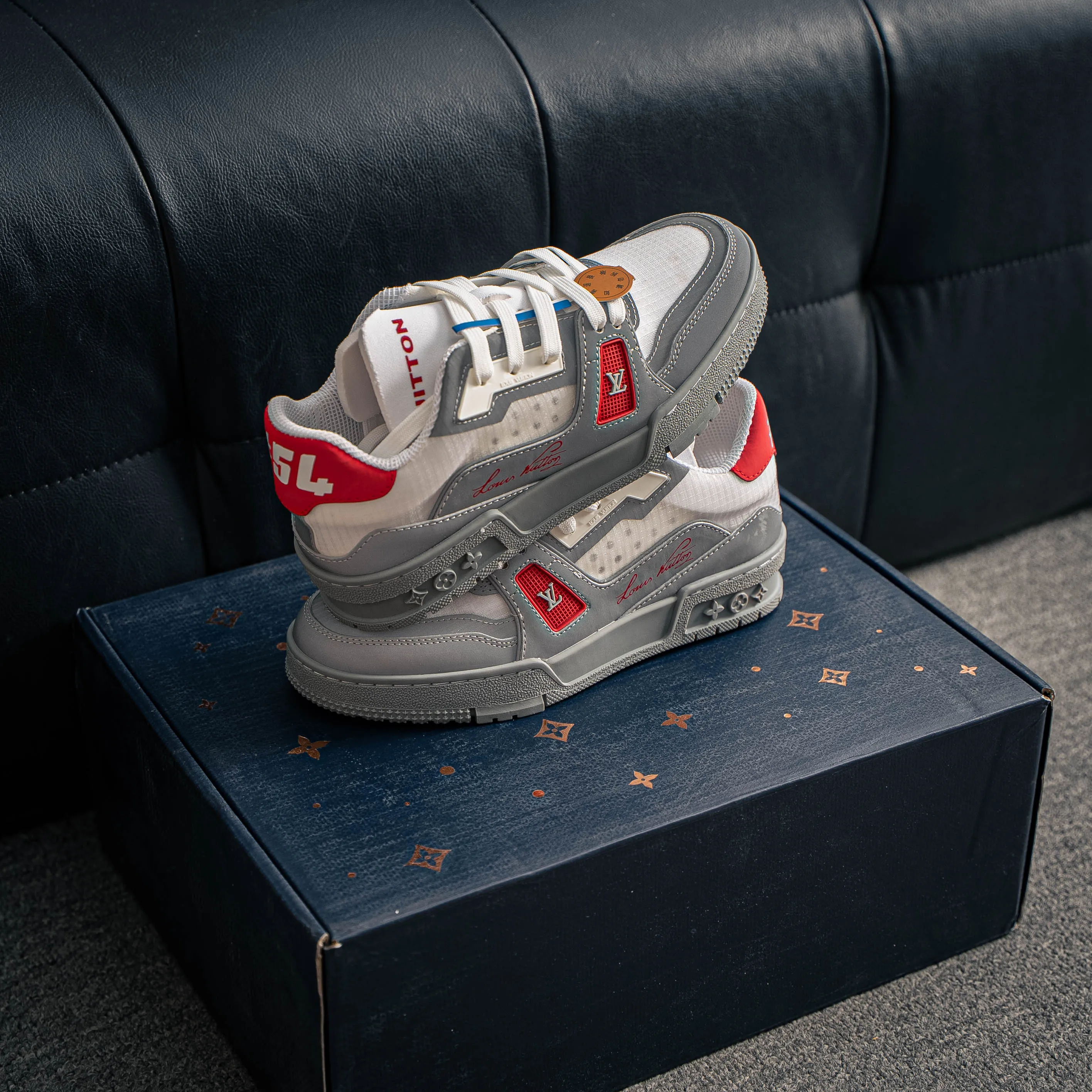 【YS 】 Premium LOUIS VUITTON LV Trainer CUP Mesh Breathable Shoes ✦ ， 37 Series ✦ + Shoes